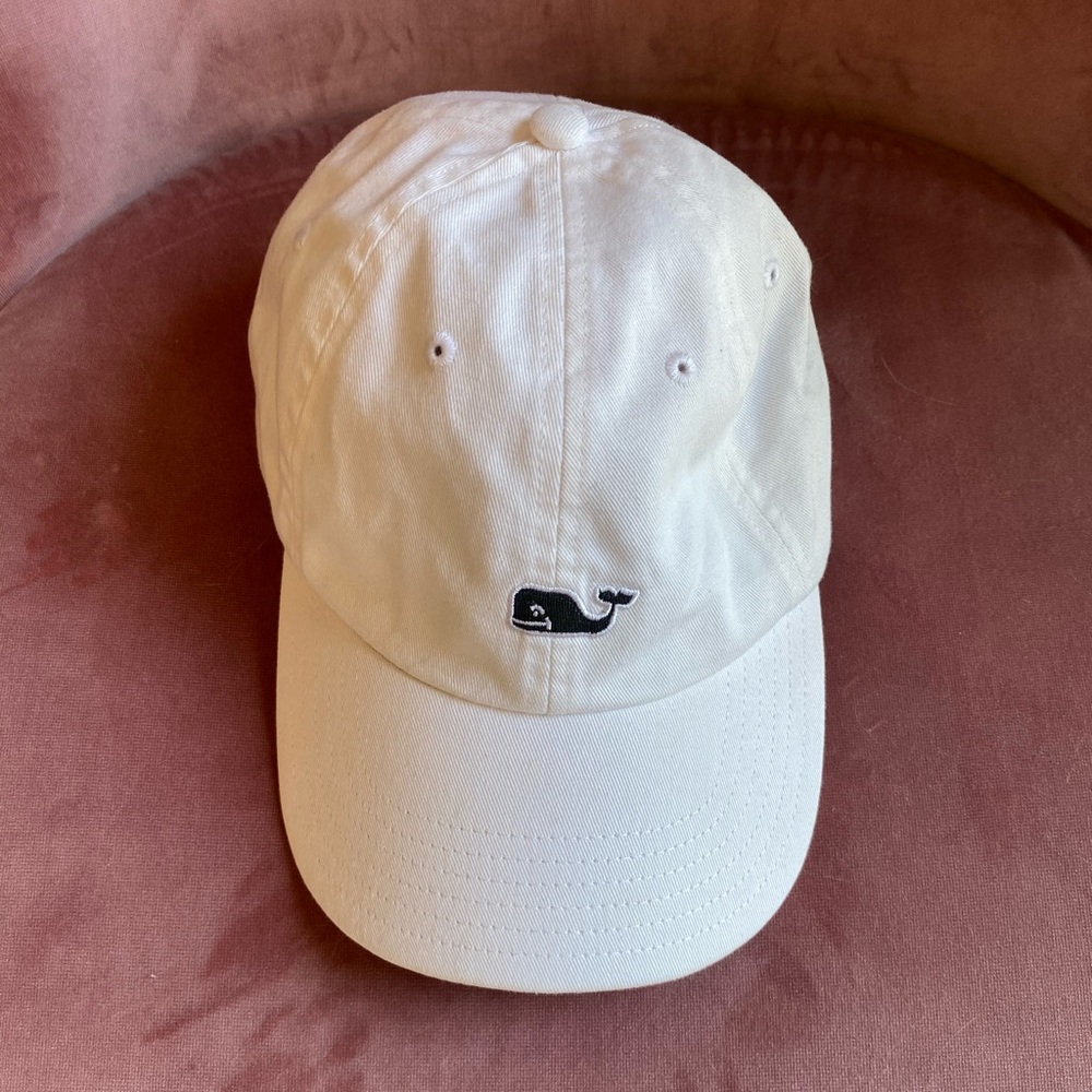 Vineyard Vines White Cotton Baseball Cap